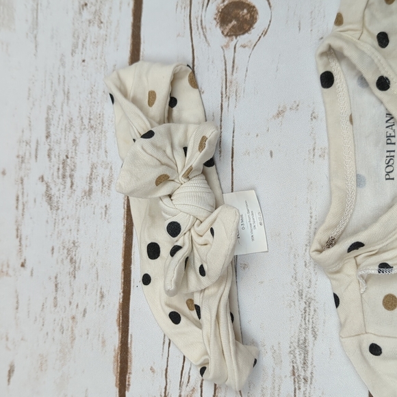 Posh Peanut Cream Polka Dot Set 0-3M - Picture 5 of 6